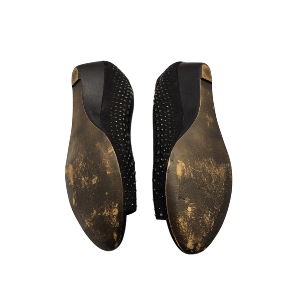 Steve Madden Black Studded Wedge Flats - Picture 5 of 5